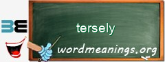 WordMeaning blackboard for tersely